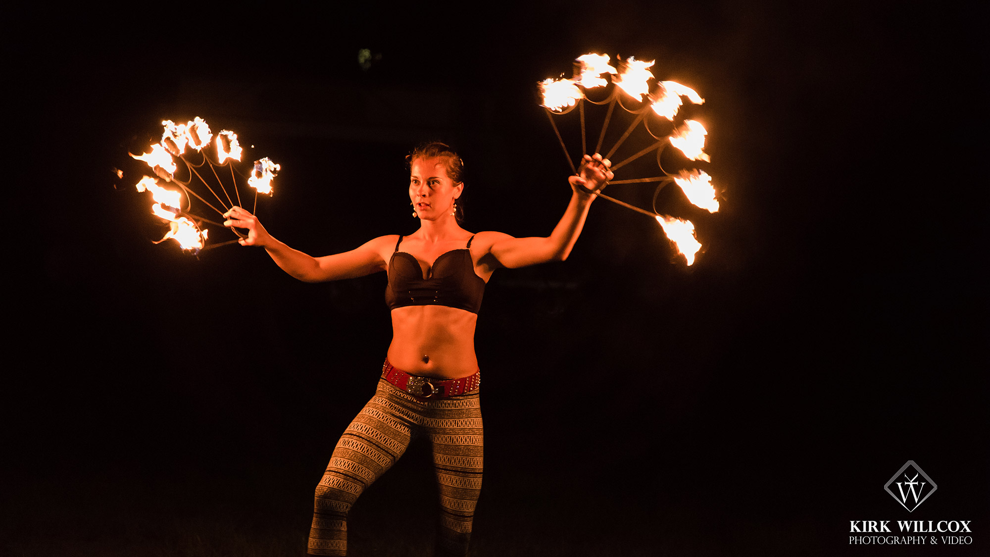 fire twirler at gold coast wedding