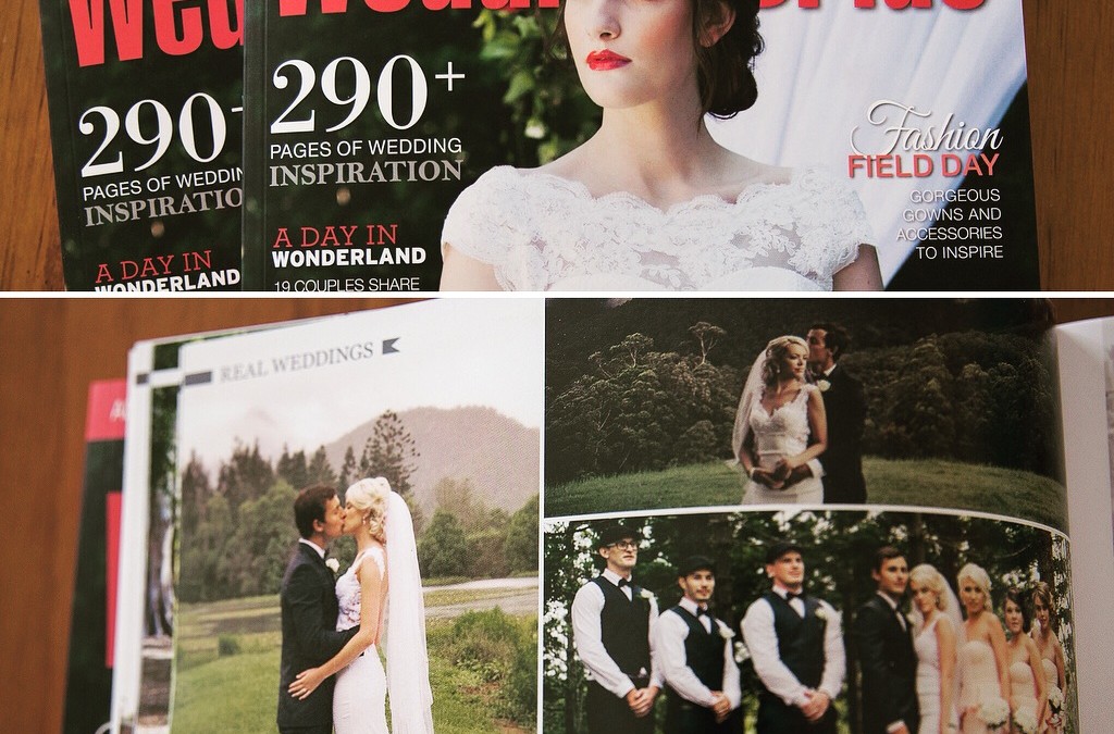 Wedding photography featured in the QLD Wedding and Bride magazine