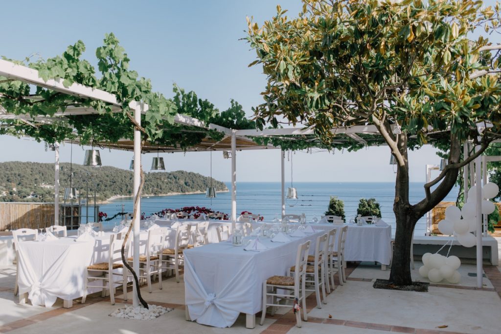 Skiathos Greece wedding reception