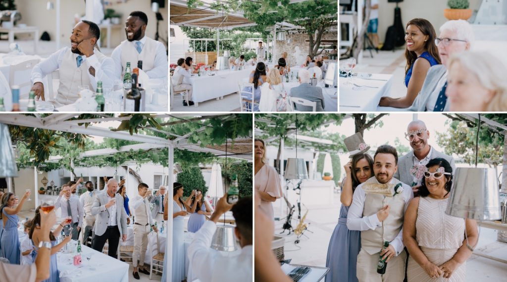 Greece wedding party