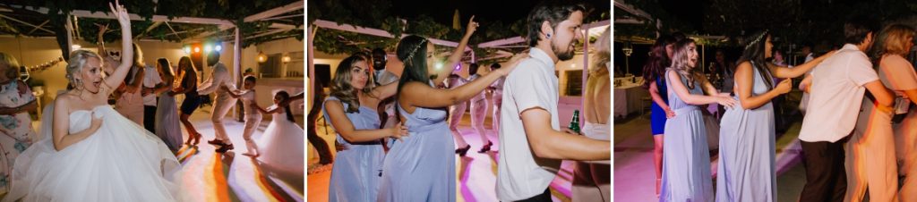 Wedding conga line