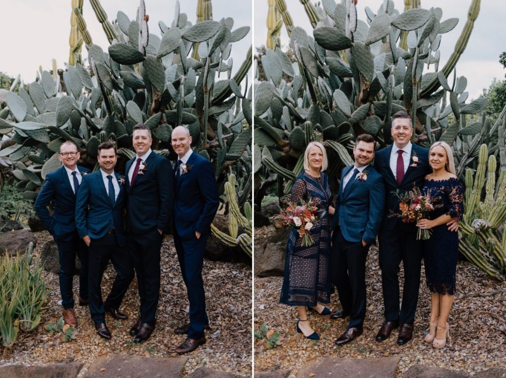 wedding party cactus garden
