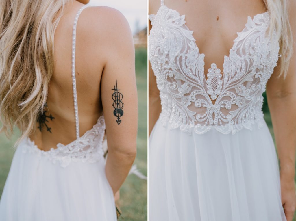 wedding dress made with love