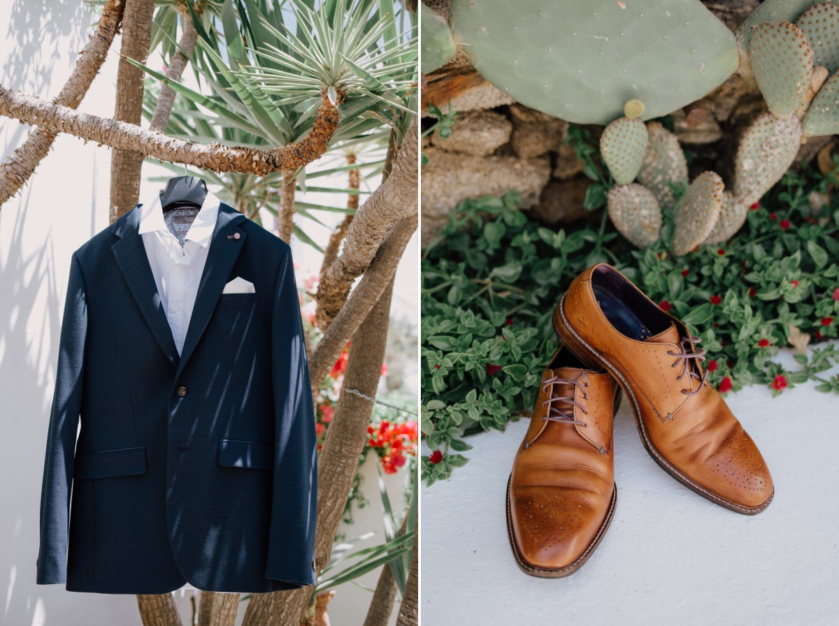 wedding jacket and shoes