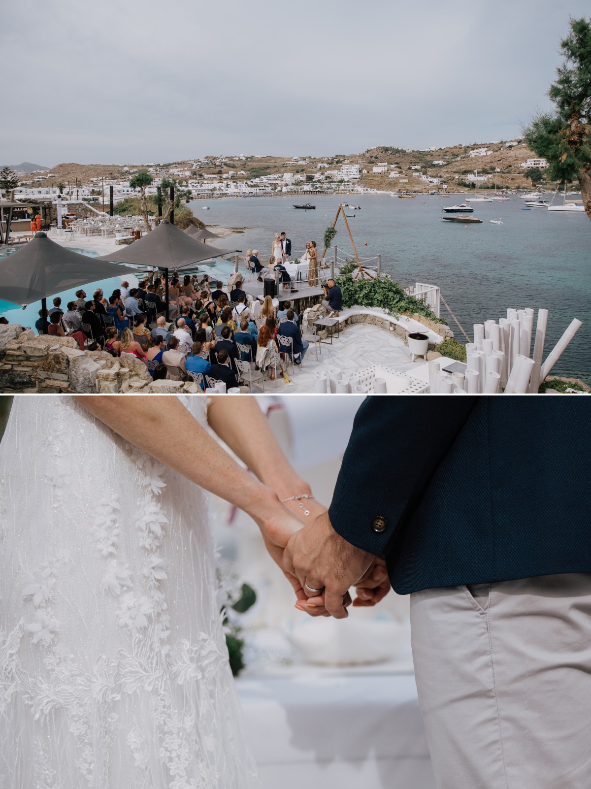Ornos beach Mykonos wedding