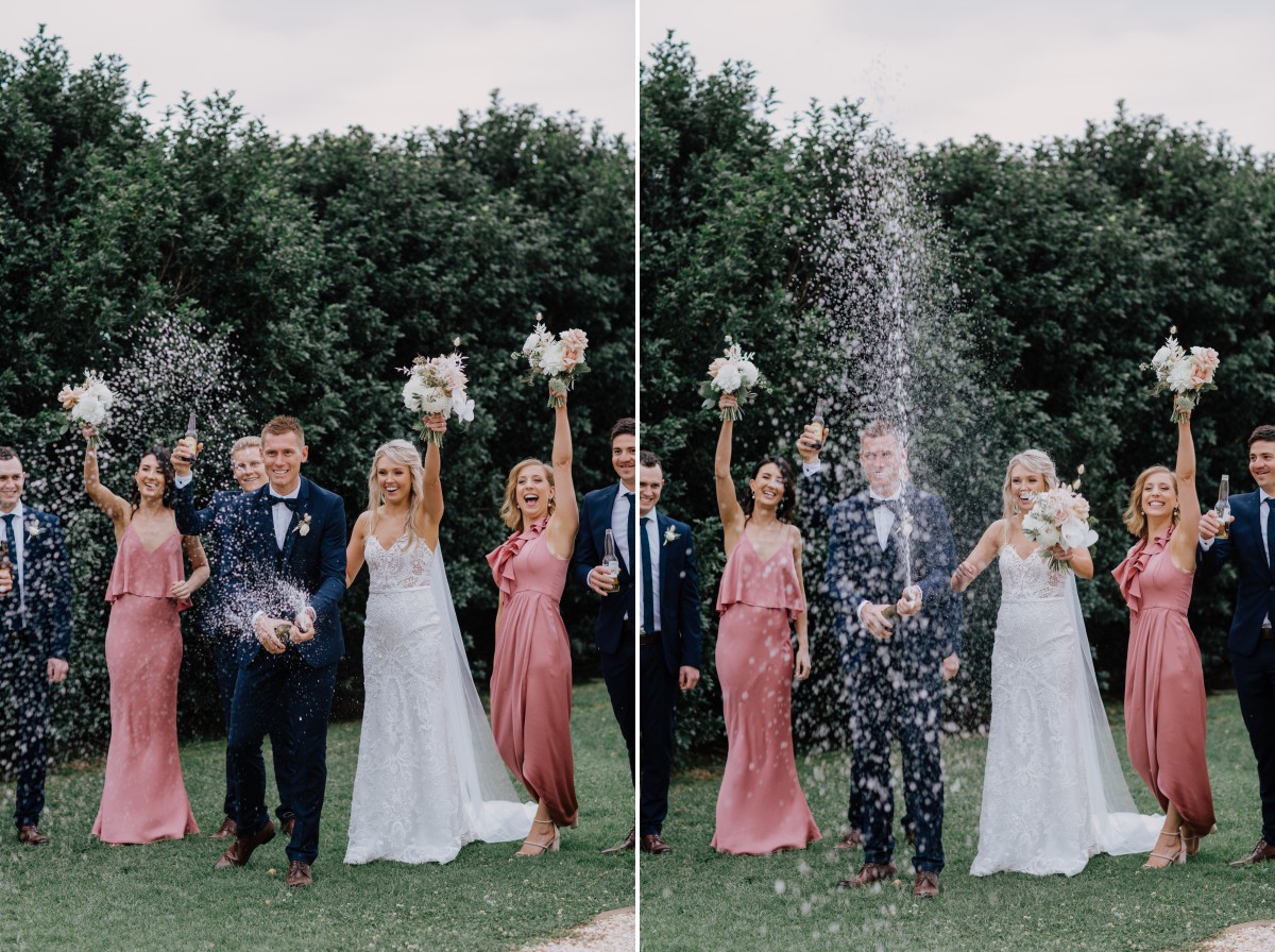 pop the champagne during wedding celebrations.