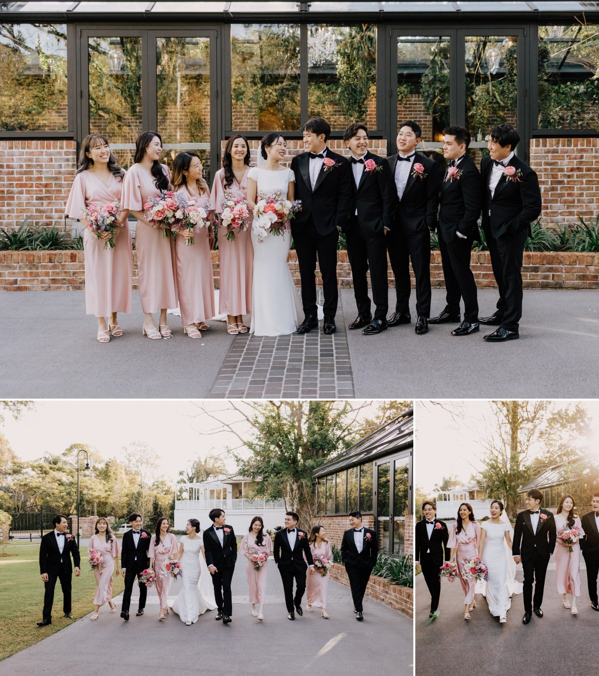 bridal party at The Valley Estate