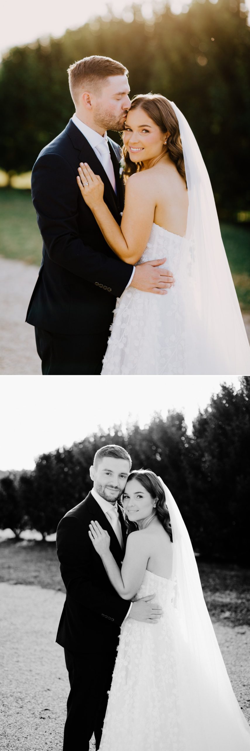 portrait photography of bride and groom