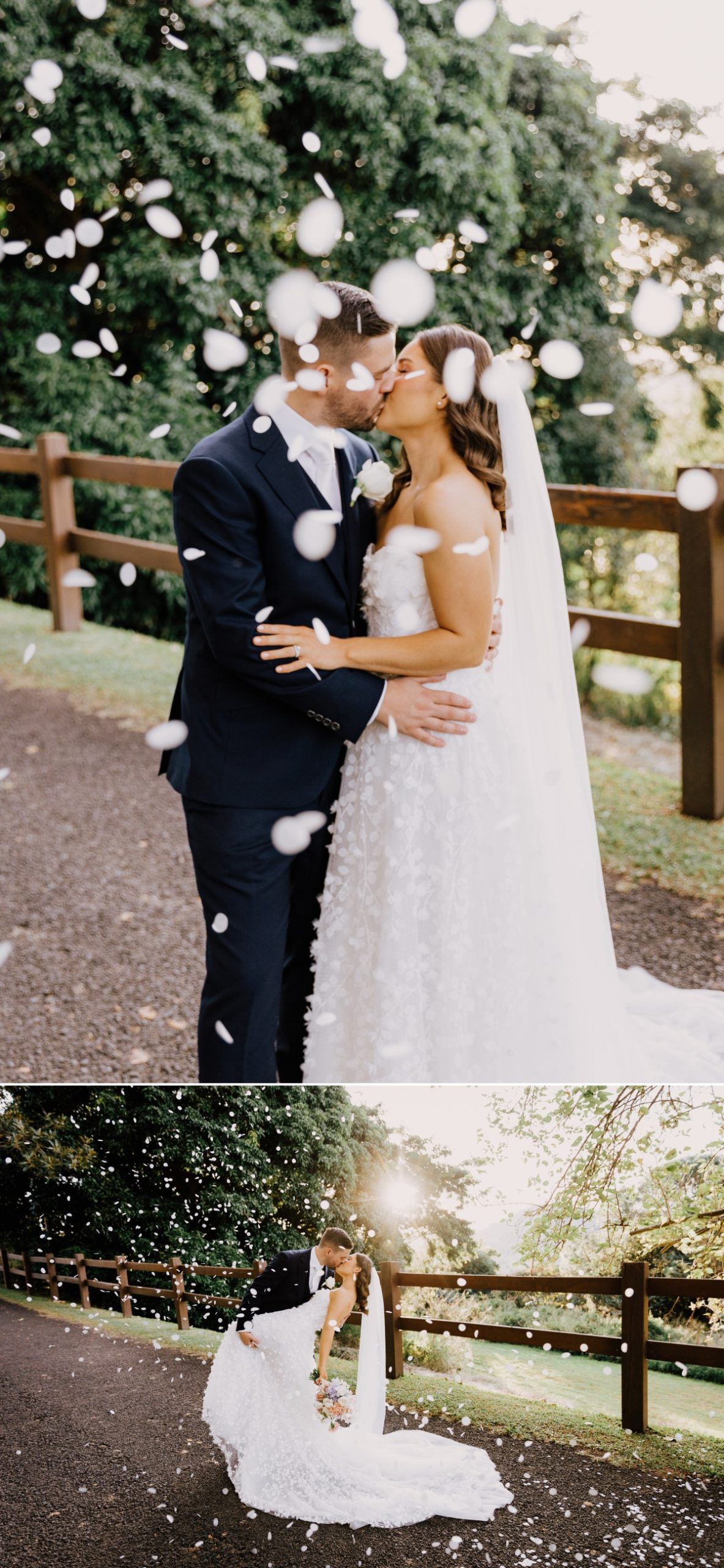 confetti wedding photos
