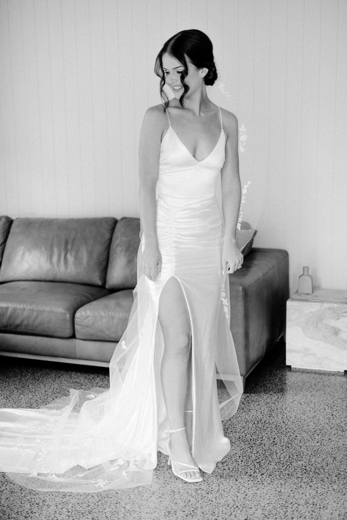 Gold Coast Bride wearing her wedding dress