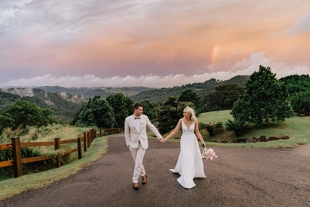 Summergrove Estate wedding with a rainbow in the sky by Kirk Willcox Photography