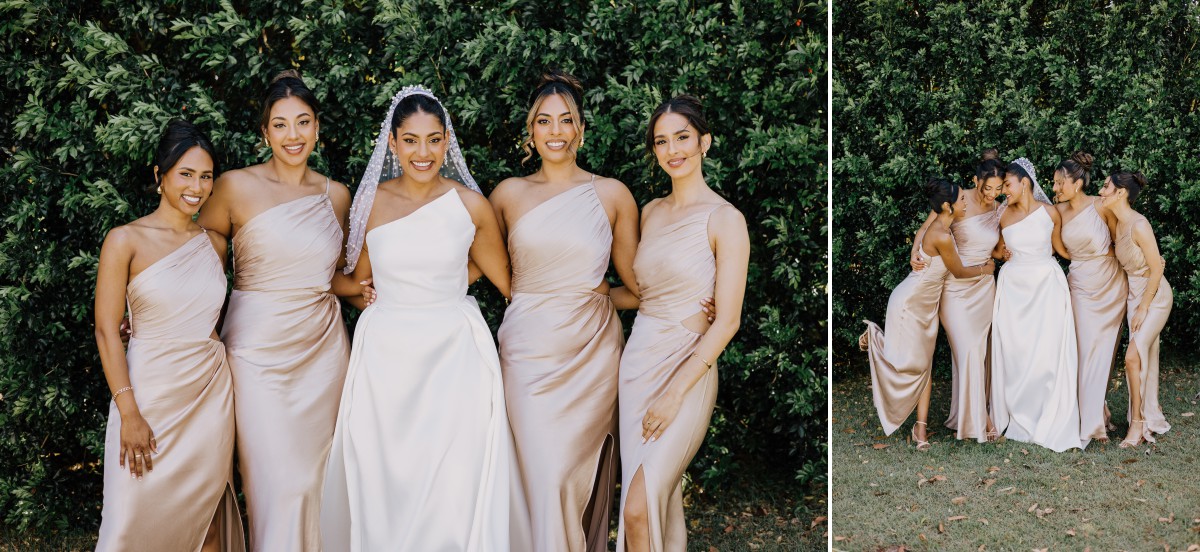 Gold Coast wedding photography of bride with bridesmaids