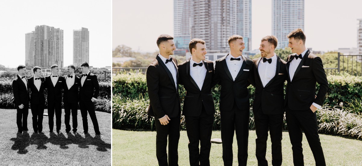 Groom with groomsmen