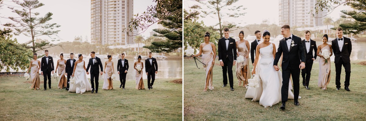 Gold Coast wedding bridal party photos