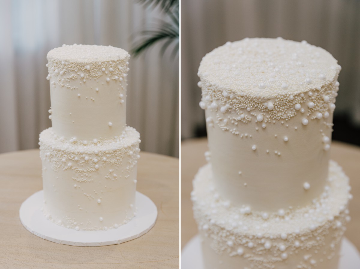 pearl wedding cake