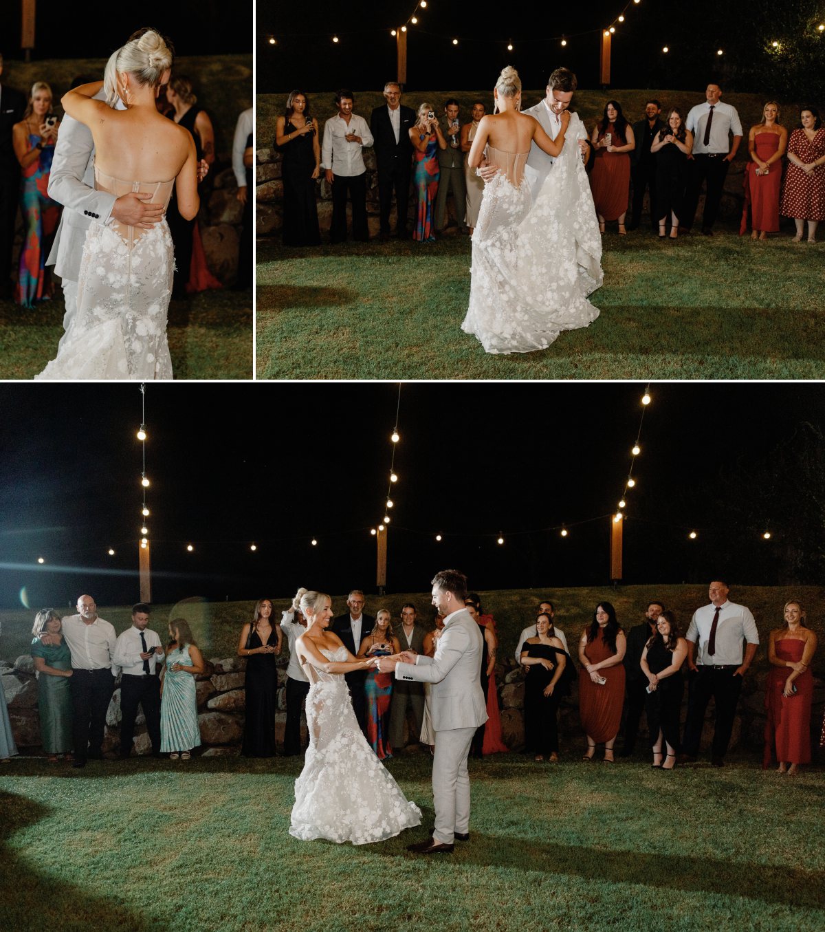 Bride and groom first dance