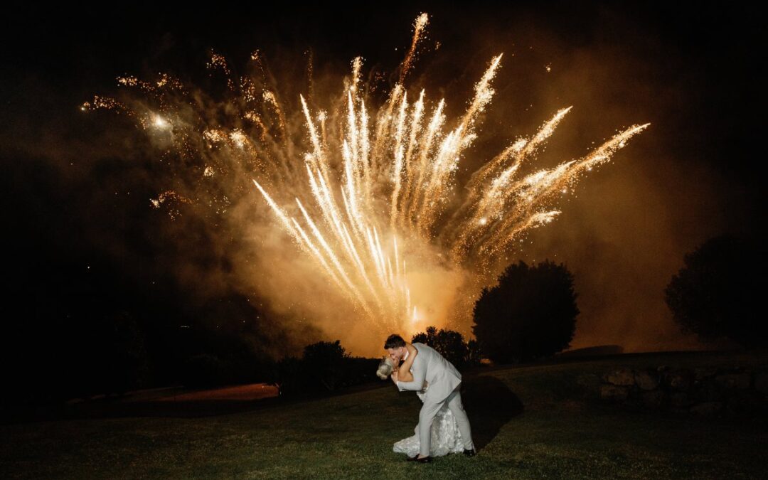wedding fireworks captured by photographer Kirk Willcox Photography
