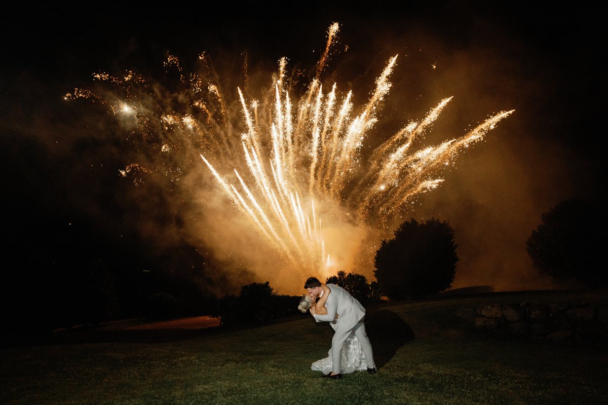 wedding fireworks captured by photographer Kirk Willcox Photography