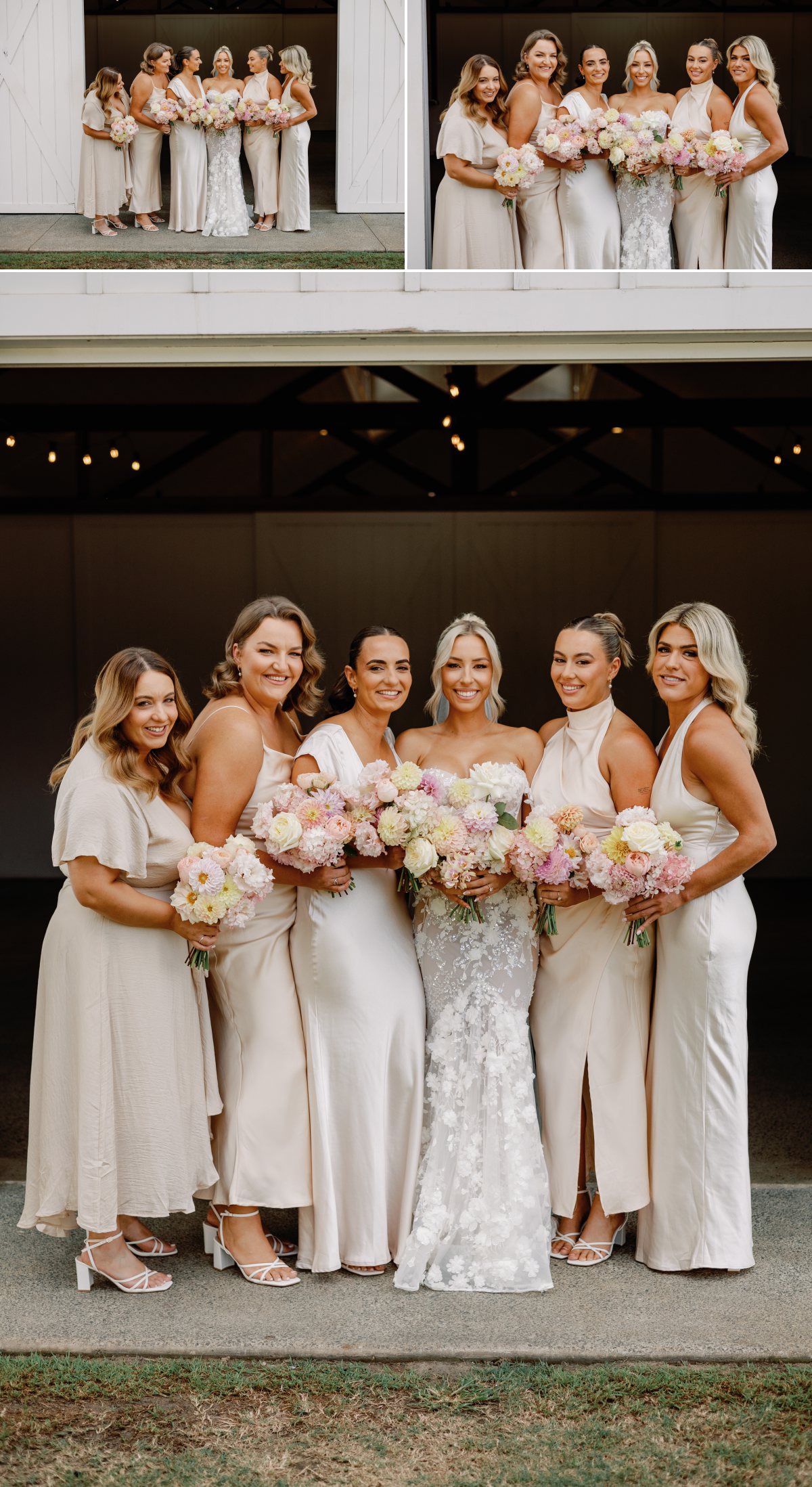 bride with bridesmaids