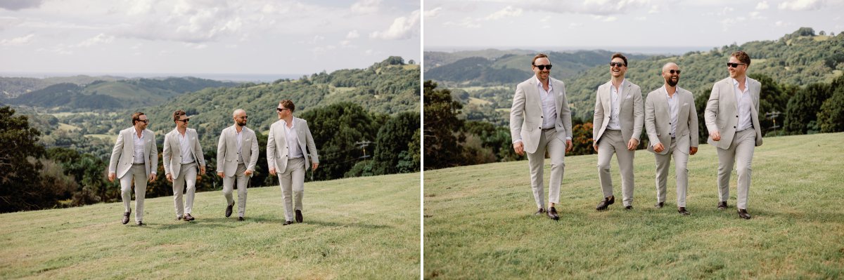 candid wedding photos of Groom with Groomsmen on wedding day