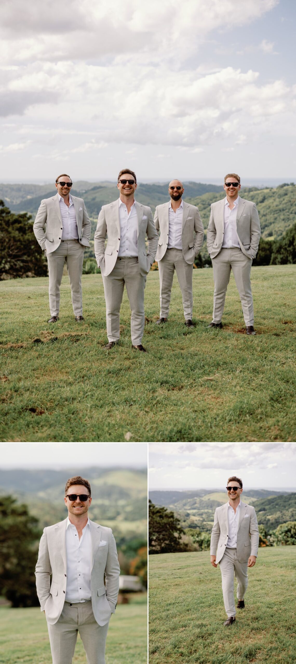 candid wedding photos of Groom with Groomsmen on wedding day