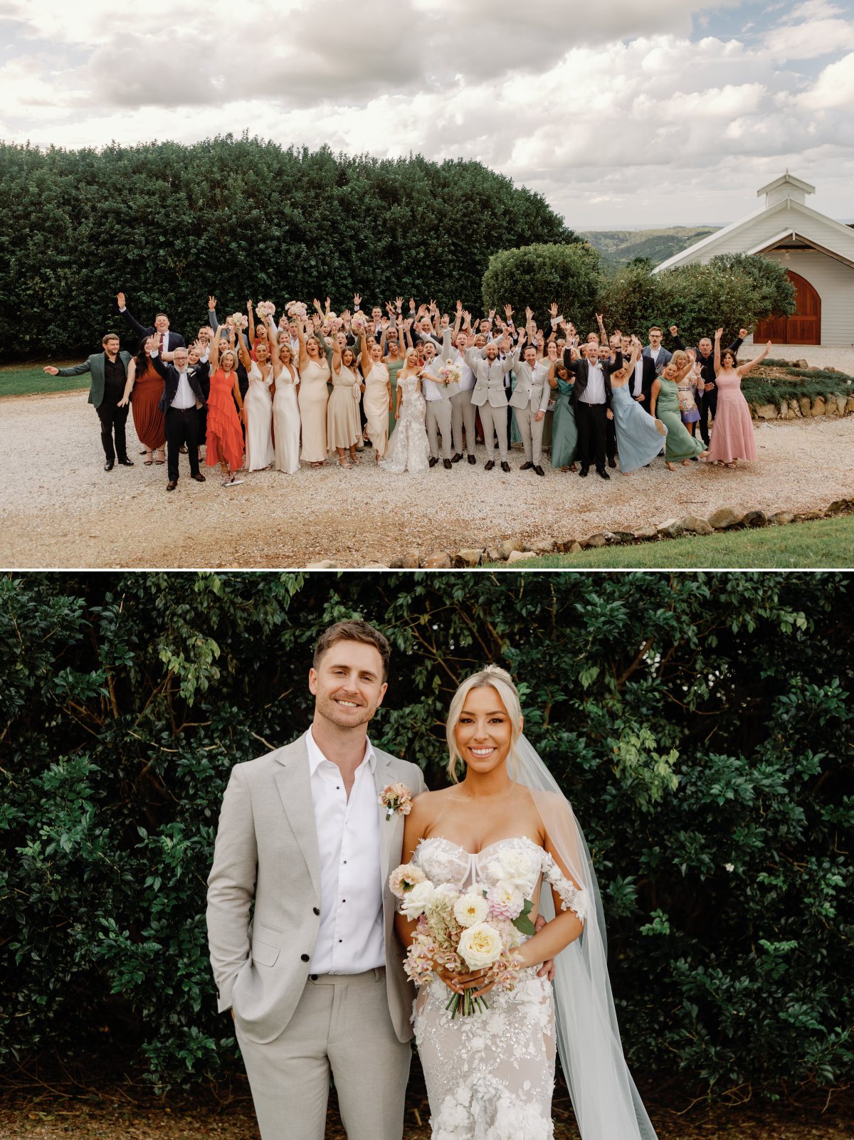 wedding guests at destination wedding