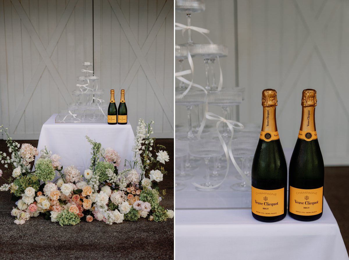 wedding champagne tower