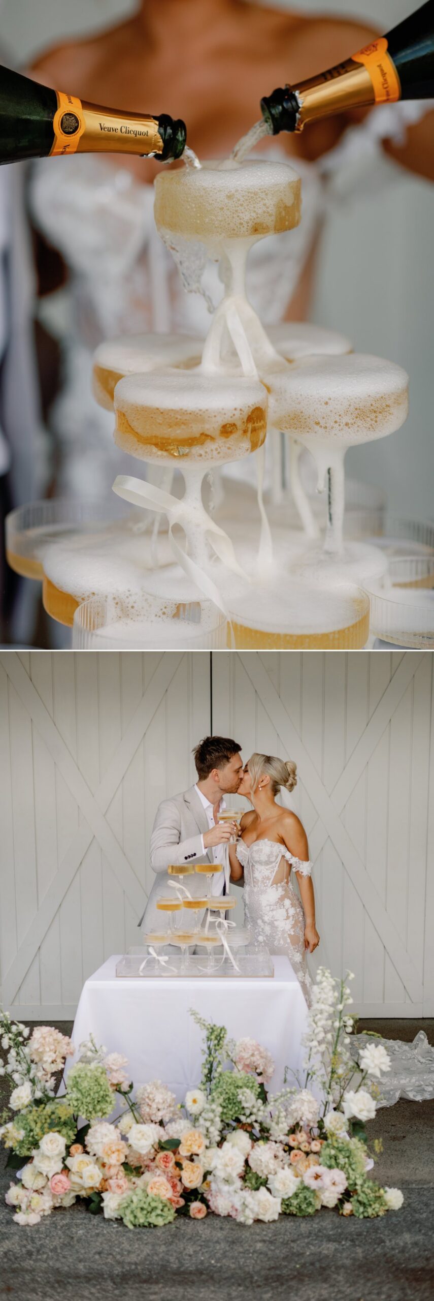 wedding champagne tower