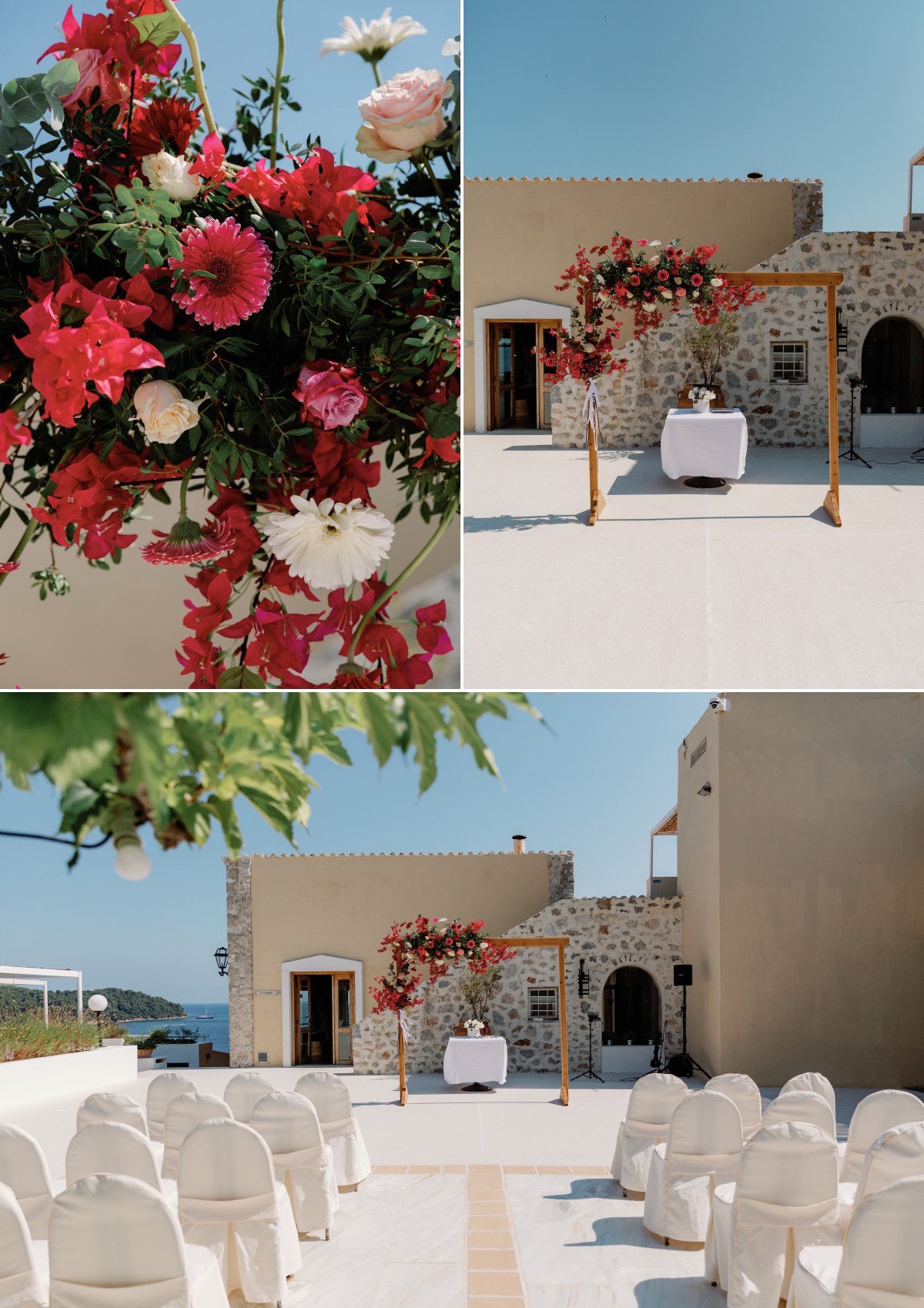 Greece wedding ceremony in Skiathos at Atrium Hotel