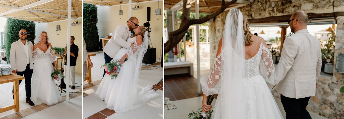 Wedding reception speeches at Atrium Hotel Skiathos