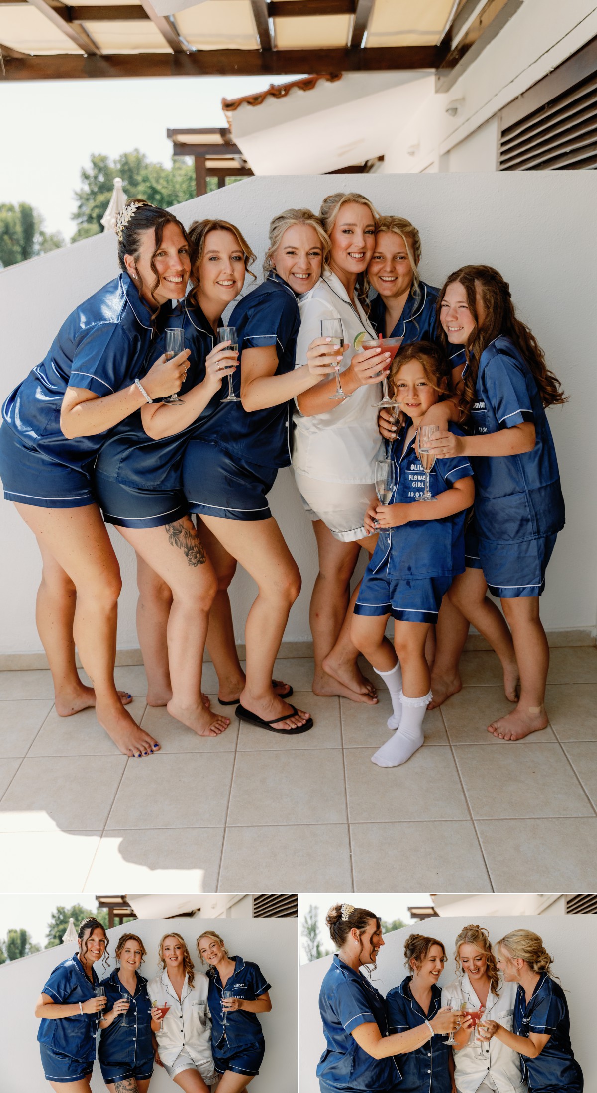 Bride getting ready for wedding in Skiathos Greece