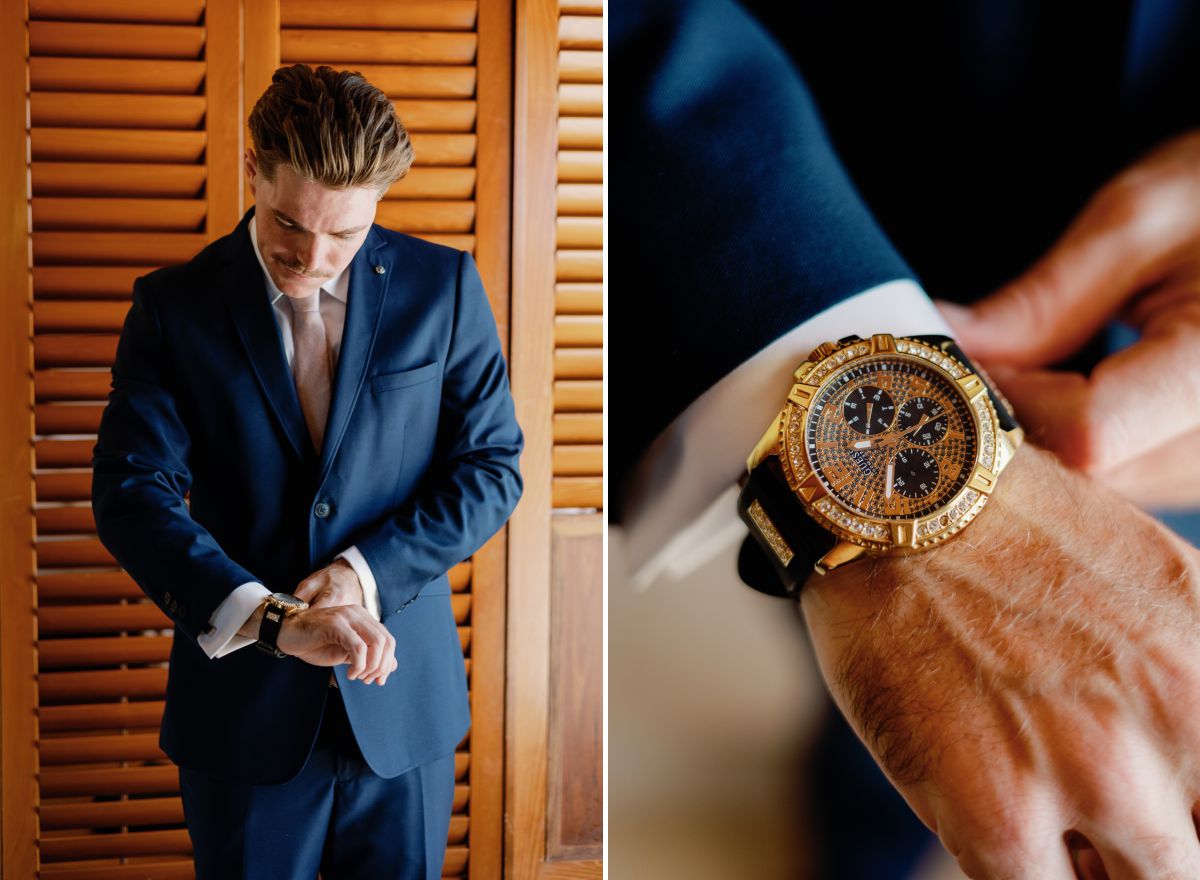 Groom wedding details