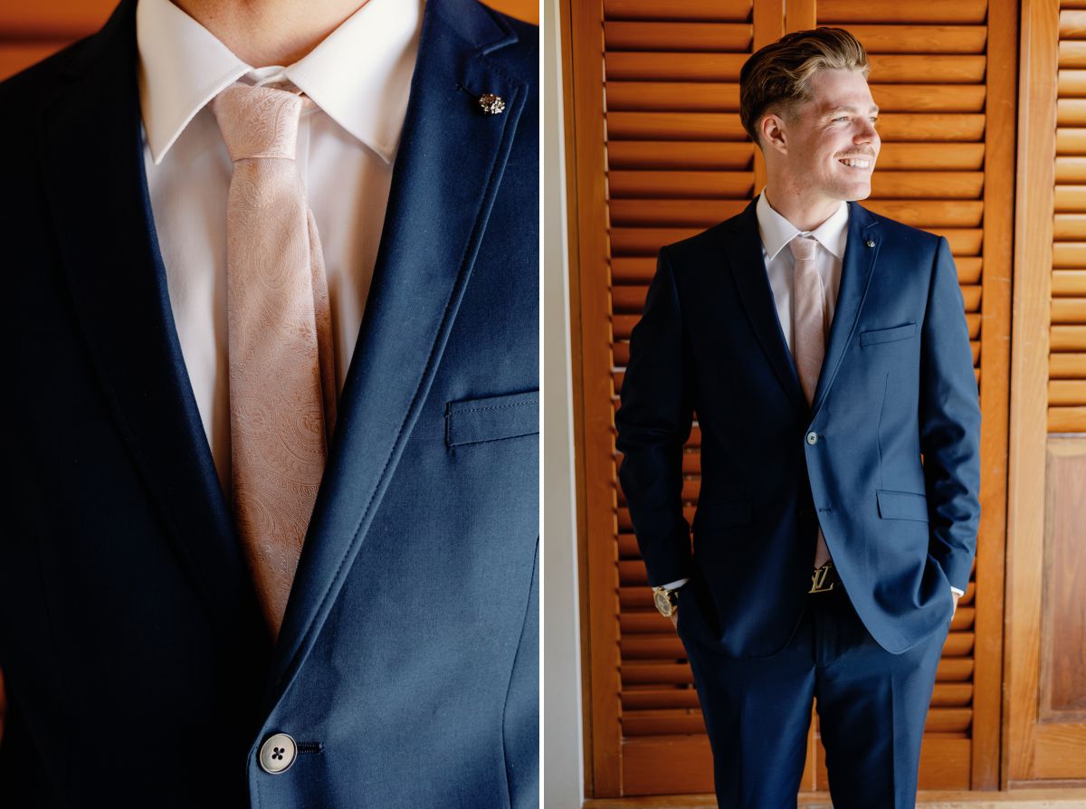 Groom portraits getting ready