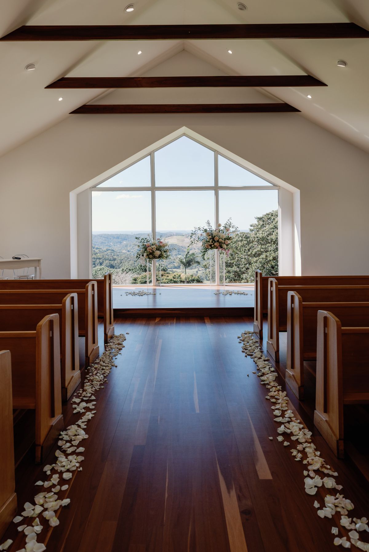 wedding ceremony styling with florals