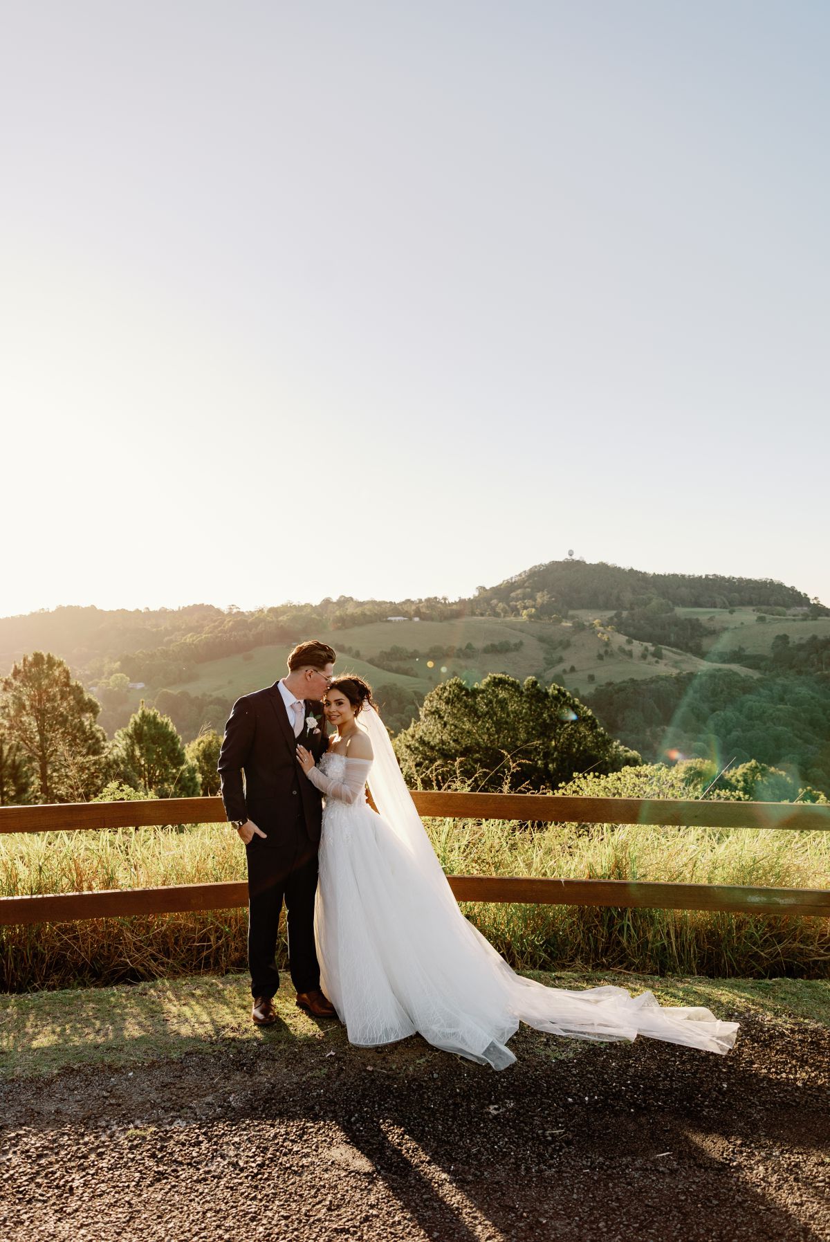 Luxury editorial wedding photos of bride and groom