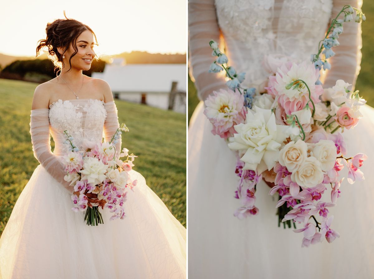 Bride sunset portraits