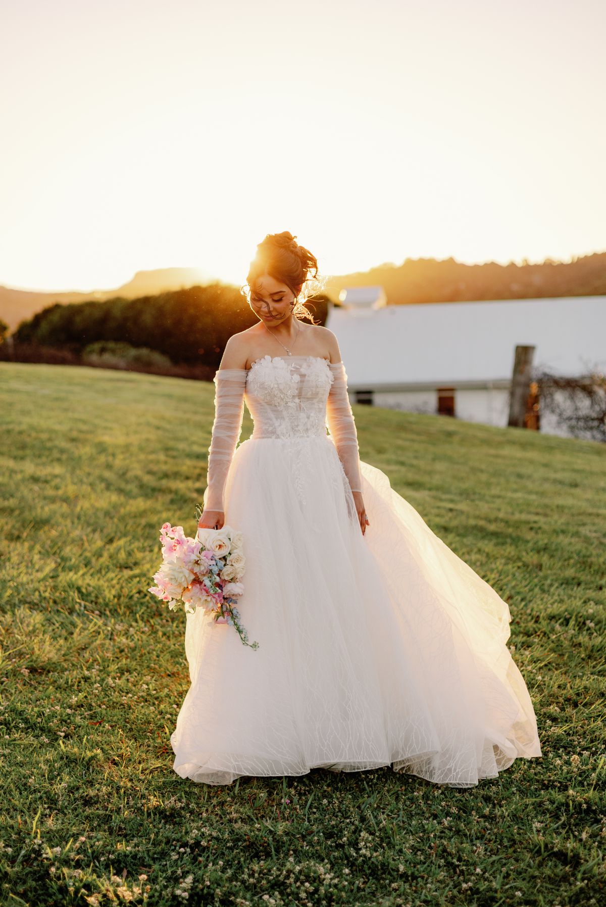 magical sunset wedding photos
