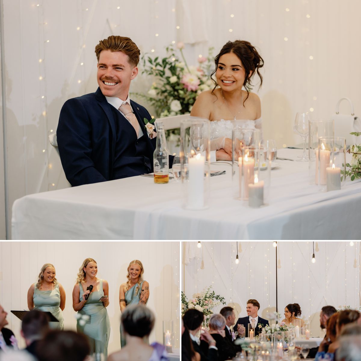 Candid reception moments with guests