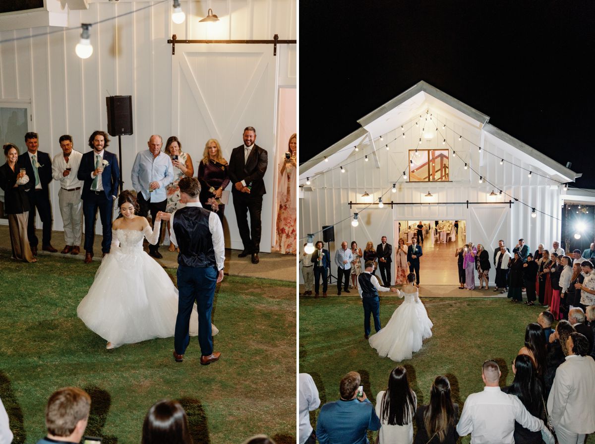 bride and groom First dance
