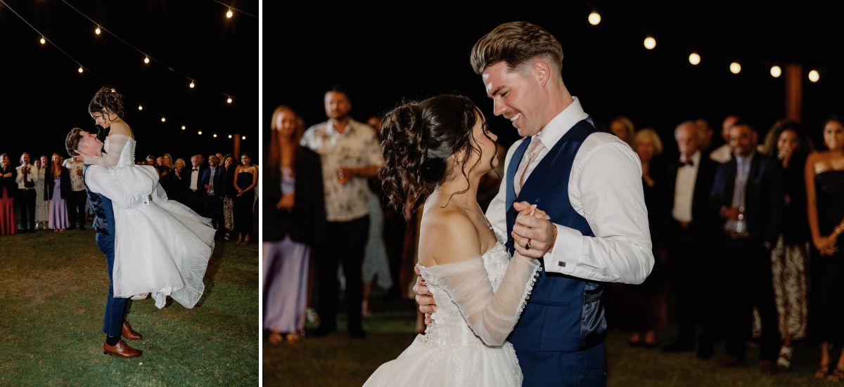 bride and groom First dance