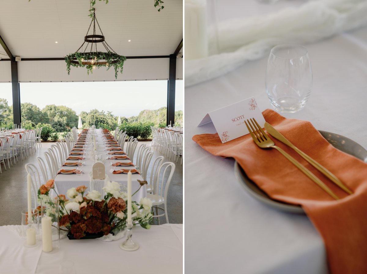 Wedding reception styling
