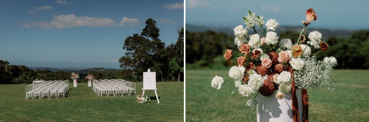 Elysian Hills wedding ceremony on the Tweed Coast