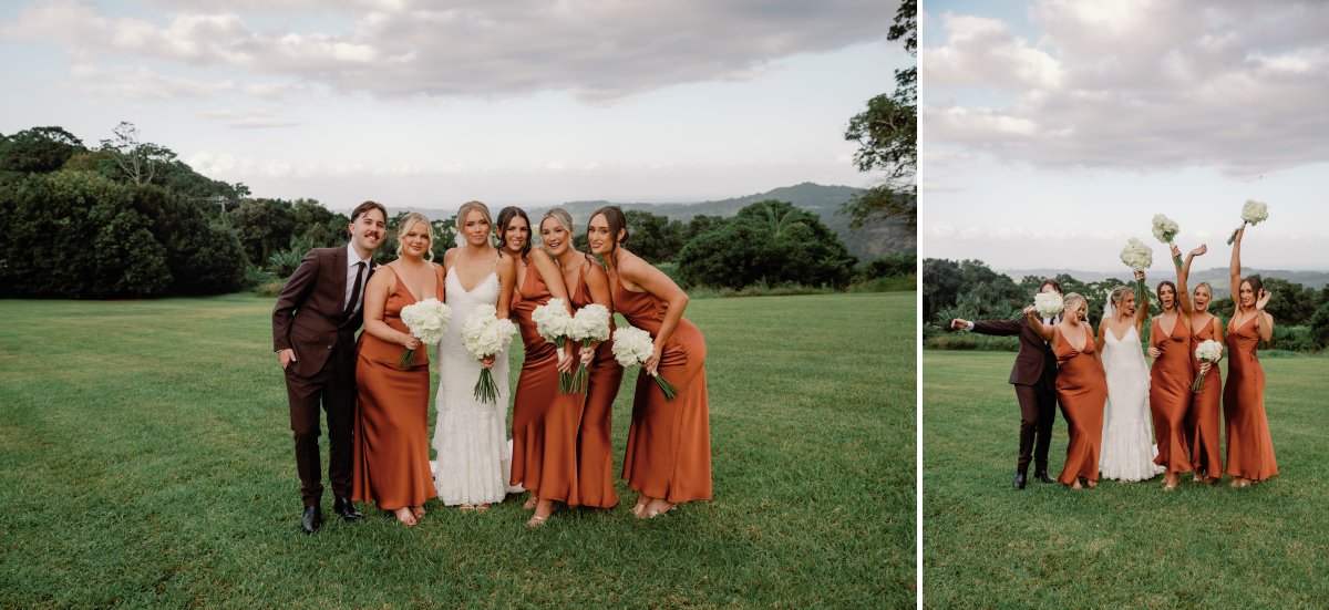 Wedding bridal party photos at Elysian Hills