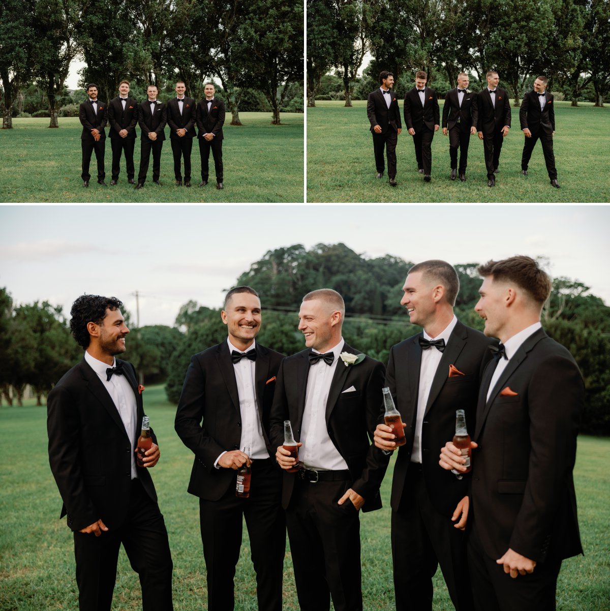 Groomsman wedding day photos at Elysian Hills
