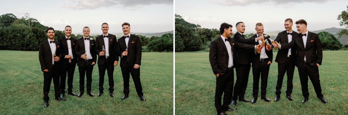 Groomsman wedding day photos at Elysian Hills