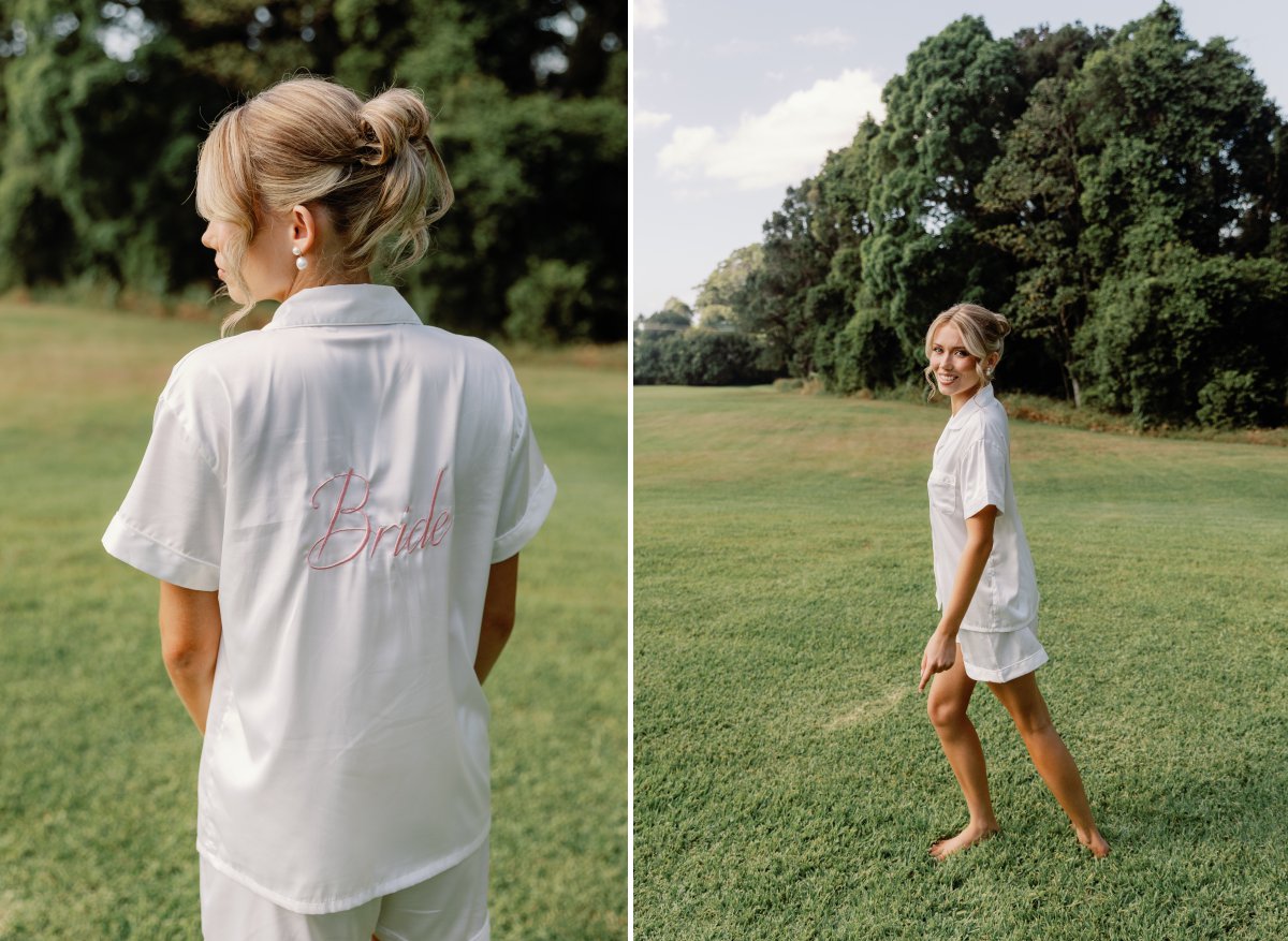 Bride in pyjamas