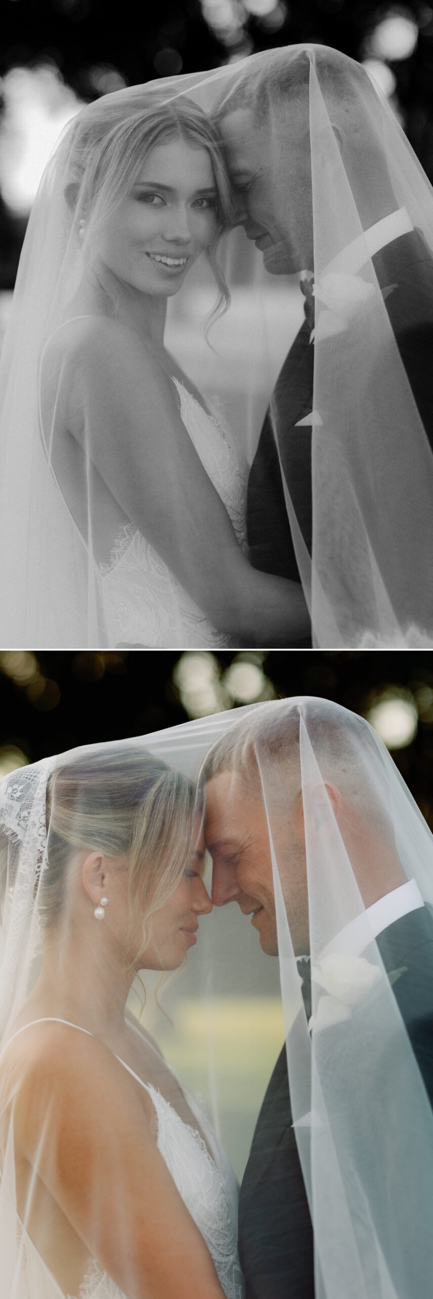 Wedding veil photos on wedding day