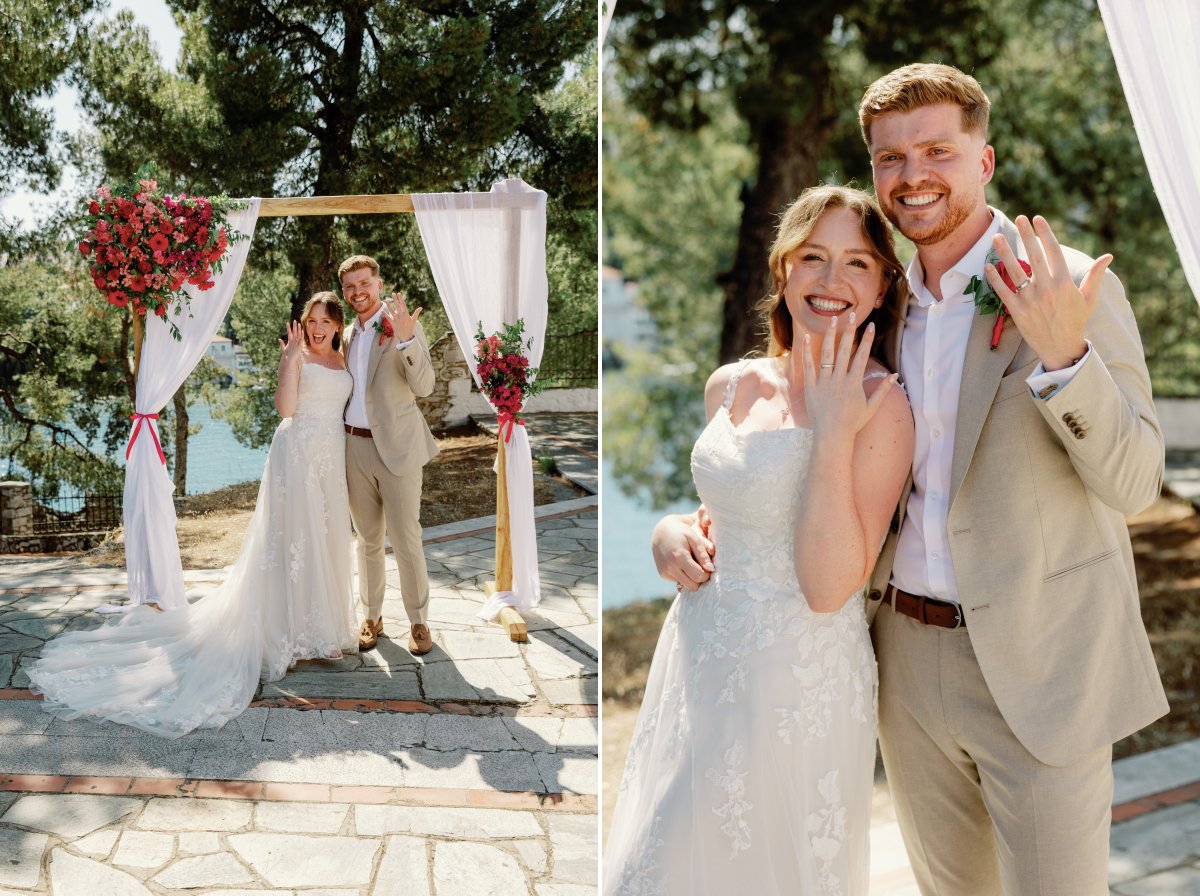 Georgina & Ben show off their wedding rings