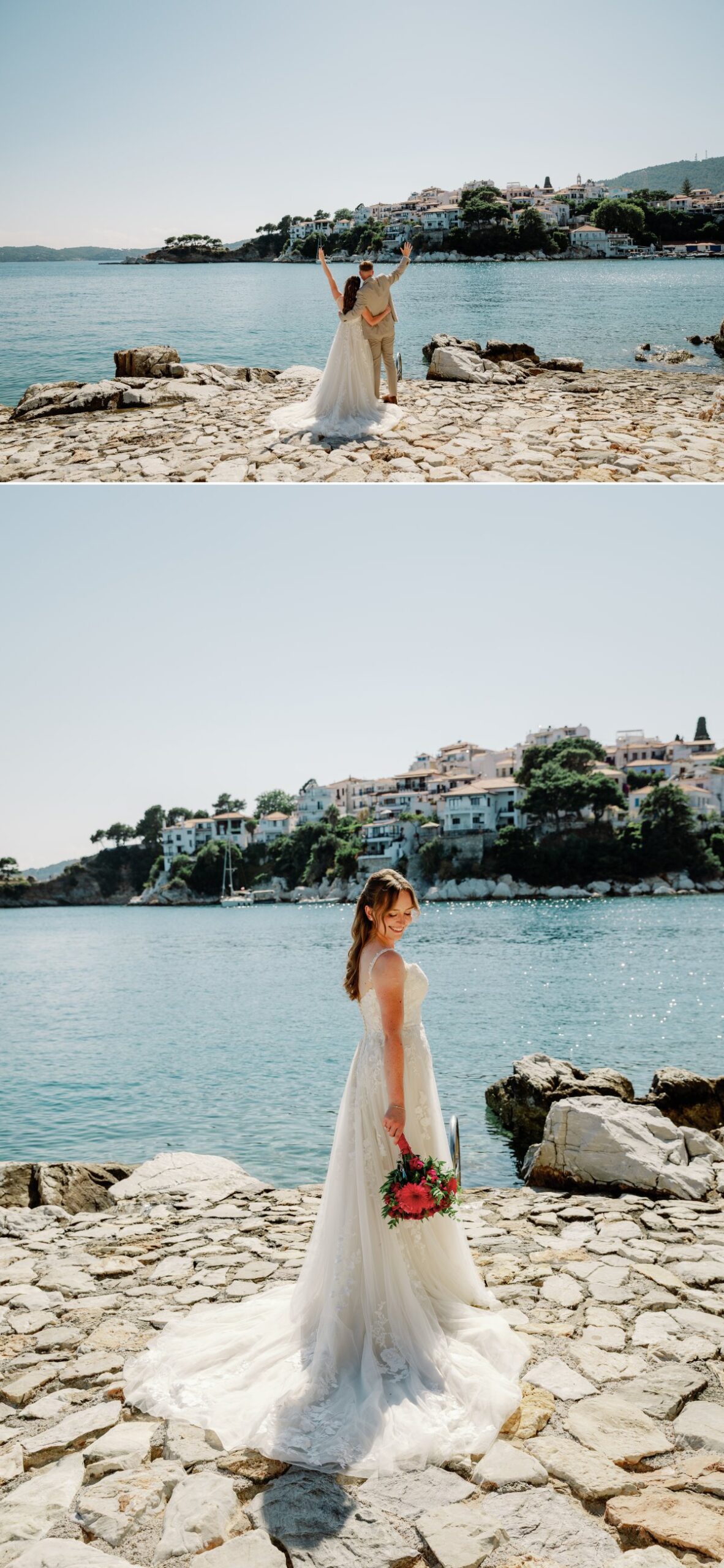 bride wedding photos in Skiathos