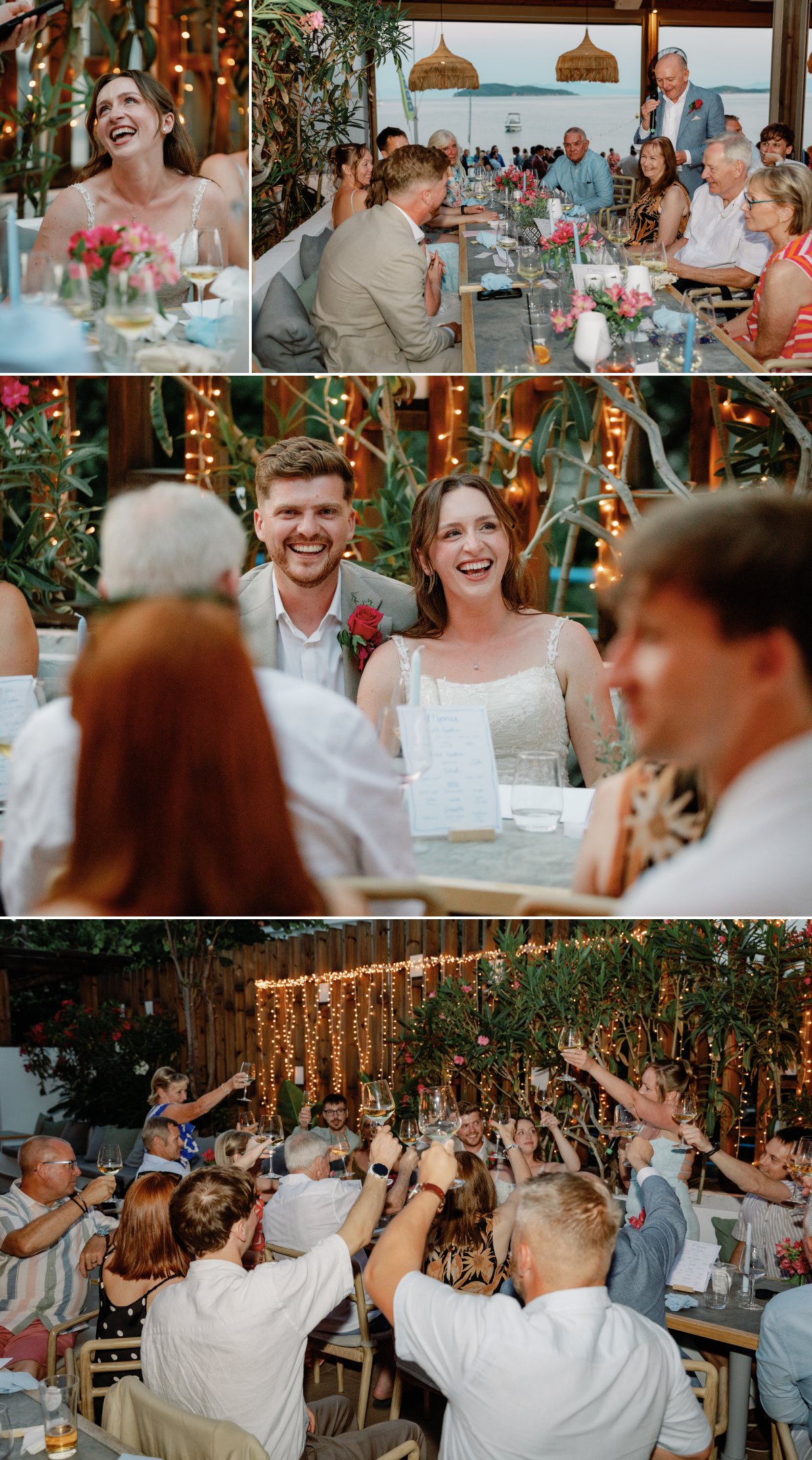 Skiathos wedding reception